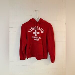 BEIMAR Red Lifeguard San Francisco California Hoodie Unisex Size M